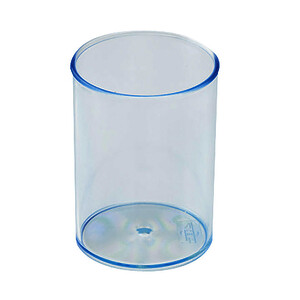 POT À CRAYONS BLEU TRANSLUCIDE- D 7 X 10 CM FAIBO