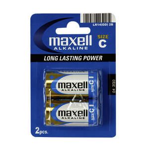 PAQUET DE 2 PILES ALCALINE MAXELL LR14