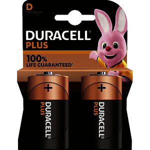PAQUET 2 PILES DURACELL PLUS 100%  LR20 / D