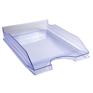 CORBEILLE COURRIER TRANS BLEU GLACE- 34,5X25,5X6,5 CM BUDGET