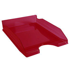 CORBEILLE COURRIER TRANS FRAMBOISE- 34,5X25,5X6,5 CM BUDGET