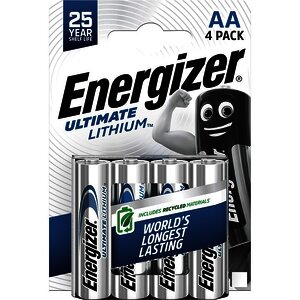 PAQUET DE 4 PILES LITHIUM ENERGIZER ULTIMATE AA