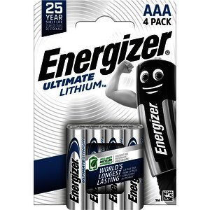PAQUET DE 4 PILES LITHIUM ENERGIZER ULTIMATE AAA