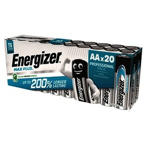 PAQUET DE 20 PILES ALCALINE ENERGIZER MAX PLUS AA(LR6)