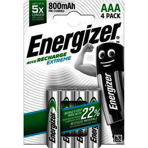 PAQUET DE 4 PILES RECHARGEABLES ENERGIZER EXTRÊME AAA/NH12
