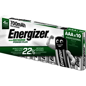 PAQUET DE 10 PILES RECHARGEABLES ENERGIZER AAA (HR3)