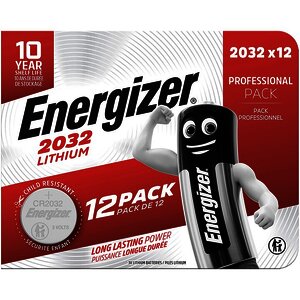 PAQUET DE 12 PILES BOUTONS LITHIUM ENERGIZER CR2032