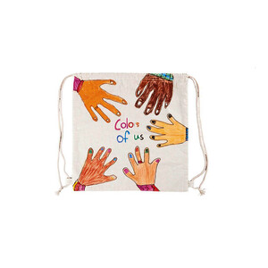 LOT 10 SAC À DOS 100% COTON CORDON À DÉCORER 38X38CM-BLC