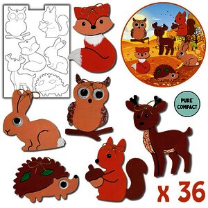 LOT DE 36 SUSPENSIONS AUTOMNE EN CARTON