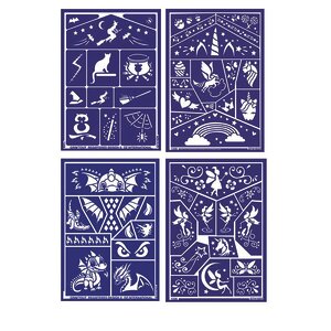 LOT DE 4 POCHOIRS DE MAQUILLAGE N°2