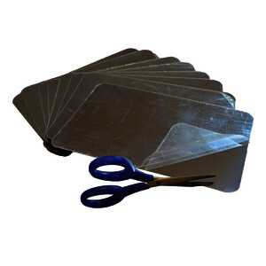 LOT 8 MIROIRS RECTANG INCASS. PLAST. , 14 X 20 CM