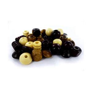 SACHET DE 250G DE PERLES EN BOIS VERNIES, DÈS 4 ANS