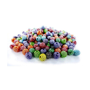 BOCAL 750 PERLES BOULE À FACETTES EN PLASTIQUE D8MM
