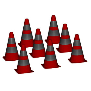 LOT 8 BALISES BICOLORES