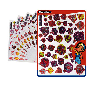 SACHET DE 376 GOMMETTES BOULES DE NOËL FORME ET COLORIS ASS