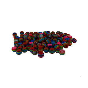 SACHET 200 PERLES RONDES MULTICOLORES 12 MM