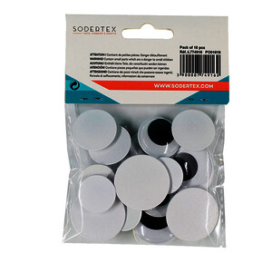 POCHETTE DE 18 YEUX MOBILES GEANTS ADHÉSIFS D20/25/30MM