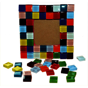 POT DE 750G DE MOSAIQUES EN VERRE - COULEURS ASSORTIES
