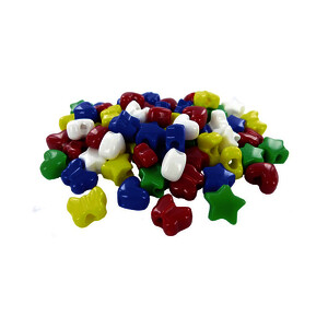 SACHET DE 500 PERLES MULTI-FORMES EN PLASTIQUE