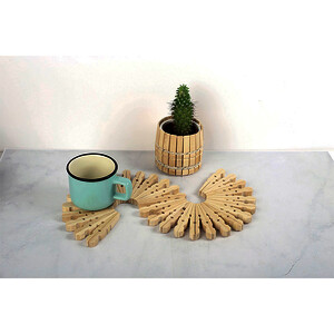 SACHET DE 48 MINI-PINCES À LINGE EN BOIS 3CM