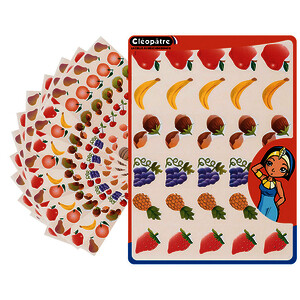 SACHET DE 360 GOMMETTES, THÈME : FRUITS CLEOPATRE
