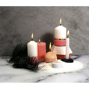 LOT DE 12 BOUGIES D4X11CM BLANCHES