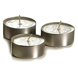 LOT DE 10 BOUGIES CHAUFFE-PLAT D3,8CM BLANCHES