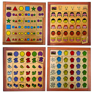 LOT DE 4 TABLEAUX DOUBLE-ENTRÉE 