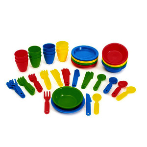 ENSEMBLE DE DINETTE EN PLASTIQUE, 72 PIÈCES