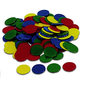 LOT DE 100 JETONS COLORÉS