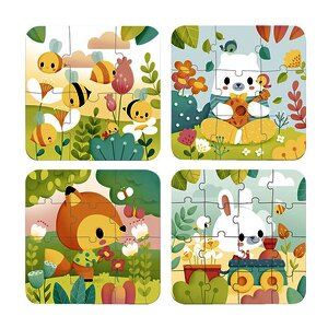 PUZZLES ÉVOLUTIFS ANIMAUX DE LA FERME 6/9/12 ET 16 PIÈCES