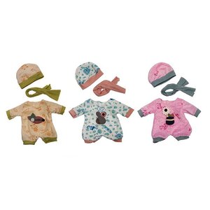 LOT DE 3 VÊTEMENTS MIXTES POUR POUPÉE
