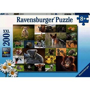 PUZZLE: ADORABLES BÉBÉS ANIMAUX 200 PIÈCES