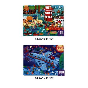 COFFRET PUZZLES ÉVOLUTIFS - NIVEAU 6 - VACANCES- 2 PUZZLES
