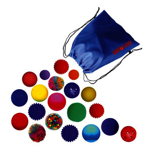 ENSEMBLE DE 20 BALLES TACTILES + SAC