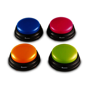 BOÎTE DE 4 BUZZERS SONORES  COLORIS ASSORTIS