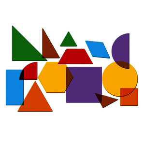 SEAU DE 408 FORMES GÉOMÉTRIQUES TRANSLUCIDES EN PLASTIQUE