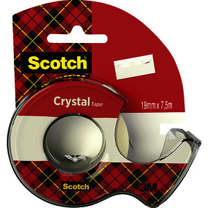 ROULEAU ADHÉSIF SCOTCH CRYSTAL 19 MMX7,5 M SUR DÉV ESCARGOT