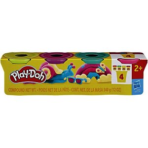 LOT DE 4 POTS DE 85G DE PÂTE À MODELER COLORIS ASSORTIS