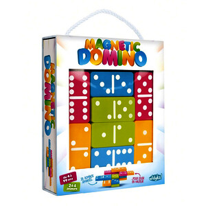 JEU DE 28 DOMINOS MAGNÉTIQUES COLORÉS