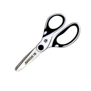 CISEAUX SCO BOUTS RONDS JUNIOR ASYMÉTRIQUES BI-MATIÈRES 13CM