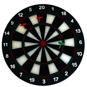 CIBLE JEU ET 6 FLÉCHETTES EN PVC