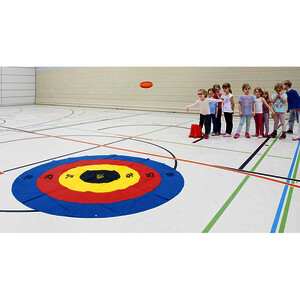 JEU D'ADRESSE CIBLE AU SOL + 3 DISQUES À LANCER