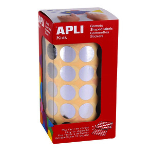 ROULEAU DE 2832 GOMMETTES RONDES D1,5CM ARGENT APLI 11630