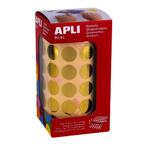 ROULEAU DE 2832 GOMMETTES RONDES D1,5CM OR APLI 11629