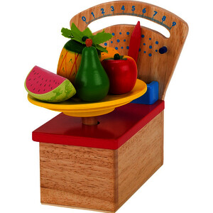 BALANCE EN BOIS POUR ÉPICERIE,