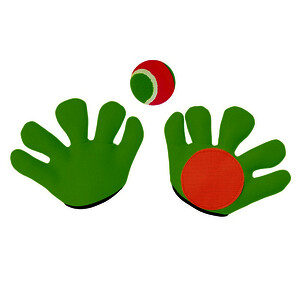 PAIRE DE GANTS SCRATCH POUR JEU DE LANCER  + 1 BALLE