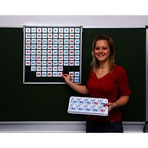 TABLEAU MAGNÉTIQUE QUADRILLÉ ET 101 NOMBRES MAGNÉTIQUES