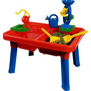 TABLE À SABLE ET À EAU EN PLASTIQUE ET ACCESSOIRES