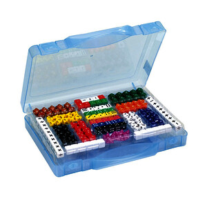 VALISETTE DE 162 DÉS, DE FORMES ET COULEURS ASSORTIS